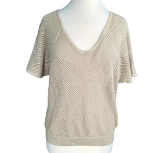 Express Metallic Gold Thread Sweater Size Large